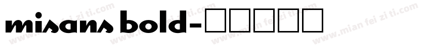 misans bold字体转换
